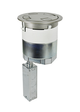6AT2PSB Evolution Assembled Multi-Service Poke-Through Device, 6 in Hole, 2578.88 cu-in Capacity, Aluminum