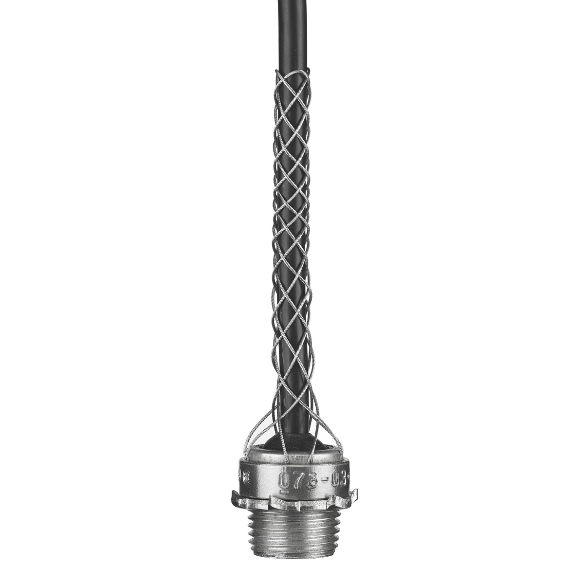 073031209A Dust-Tight Standard Wide Range Strain Relief Support Grip With Galvanized Steel Mesh