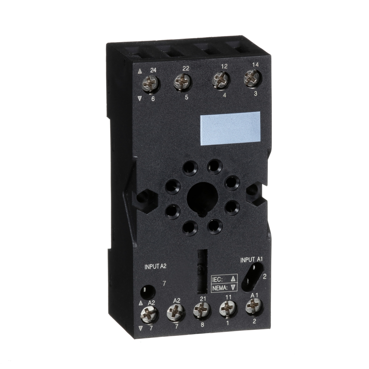 RUZC2M Zelio Relay Socket, 250 V AC, 10 A, For Use With RUM (2CO), RE48 (2CO), RE48 (1CO-1CO) Plug-In Relay, 8 Pin