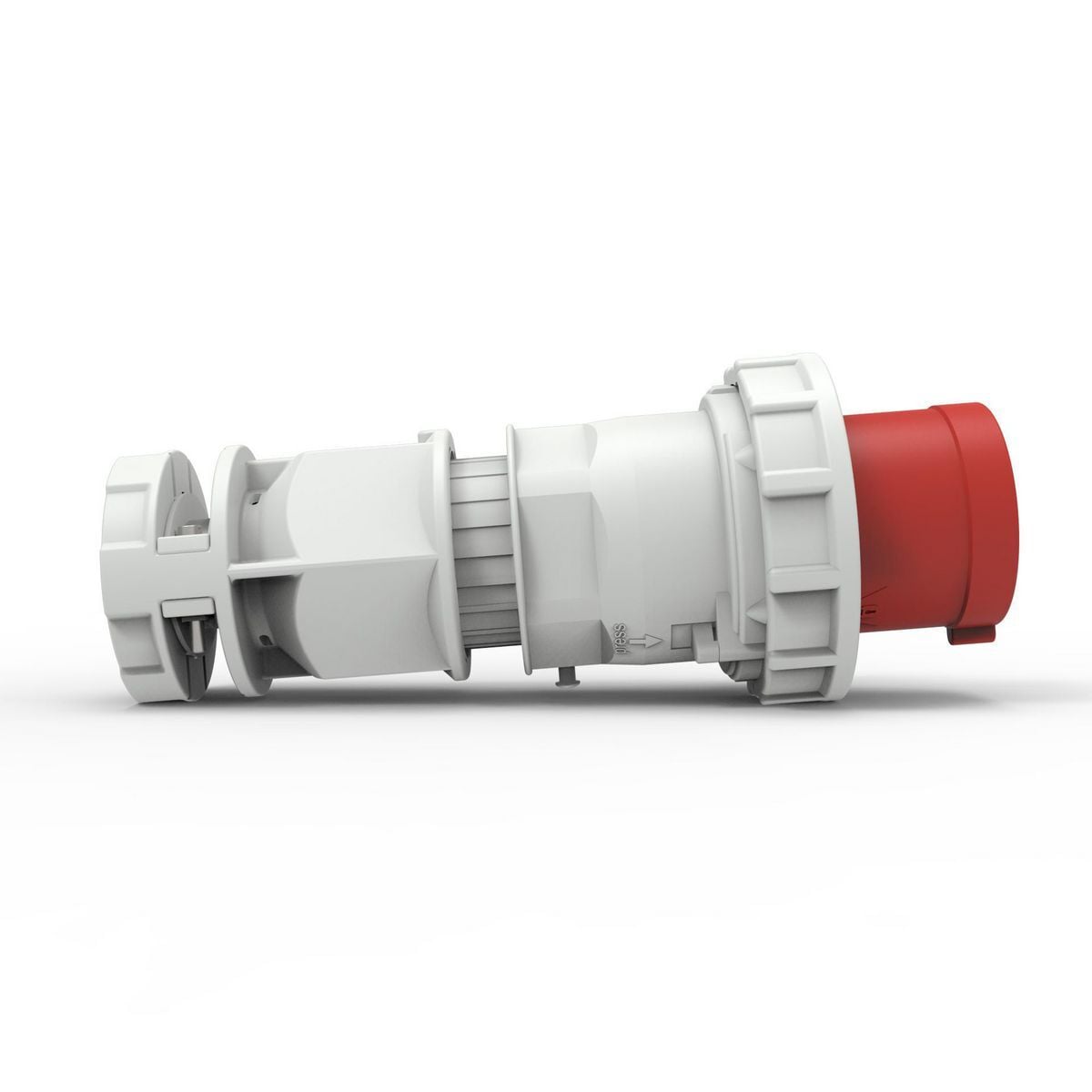 C3100P6WA Hubbell-PRO Watertight Plug Heavy Duty Products- IEC Pin and Sleeve Devices, 220 to 240 V AC, 100 to 125 A, 2 Poles, 3 Wires, Blue