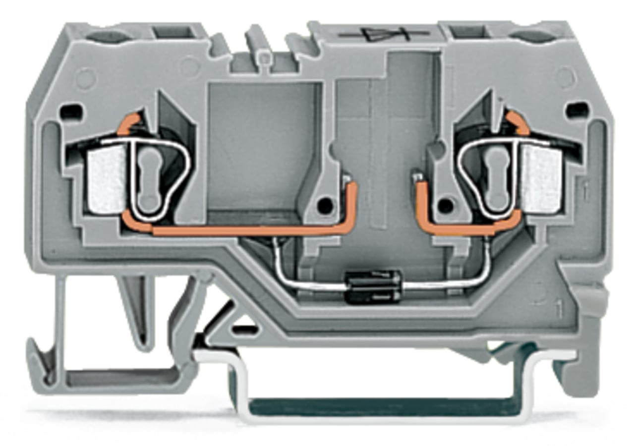 280-915/281-410 Operating Tool Component Terminal Block, 250 V, 0.5 A, 28 to 14 AWG Wire, 1 Poles, DIN Rail Mount