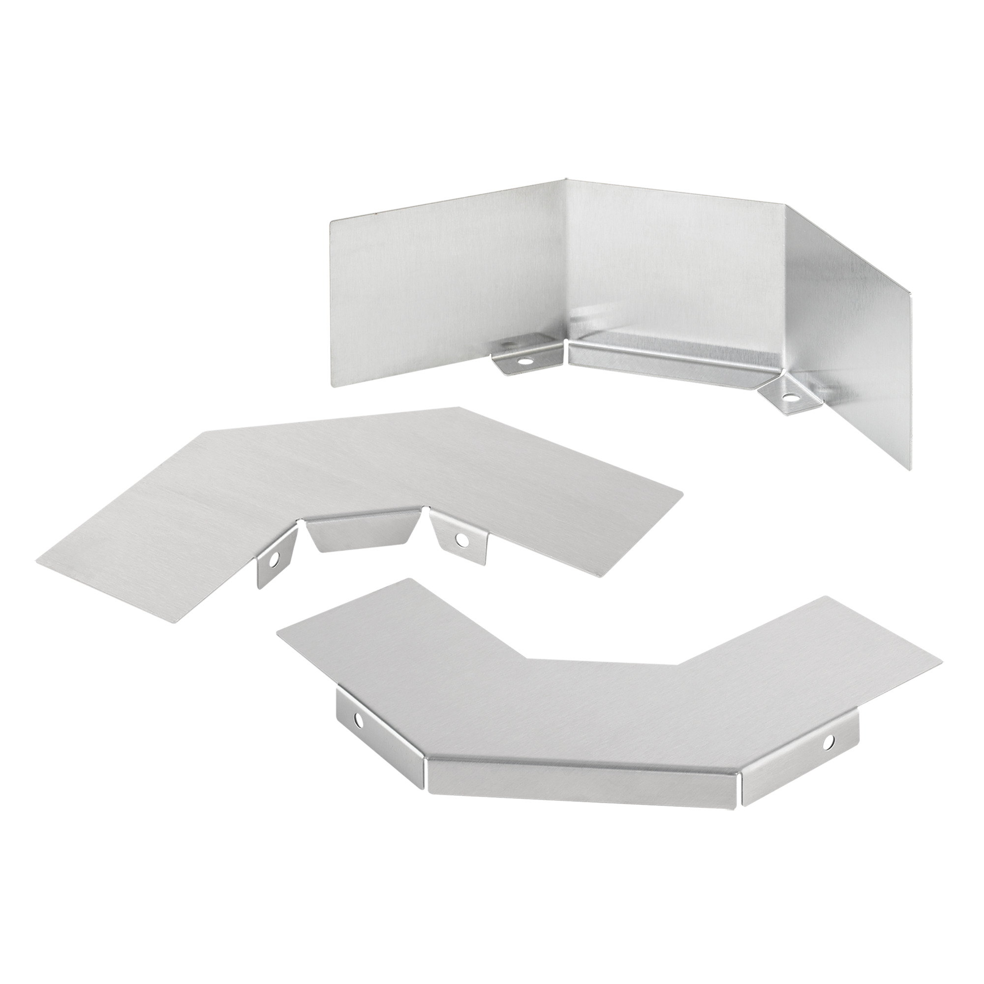 CT44DEFC90SS Clean Tray F23 90 deg Elbow Divider With Front Cover, 4 in W Tray, 4 in H, 304 Stainless Steel