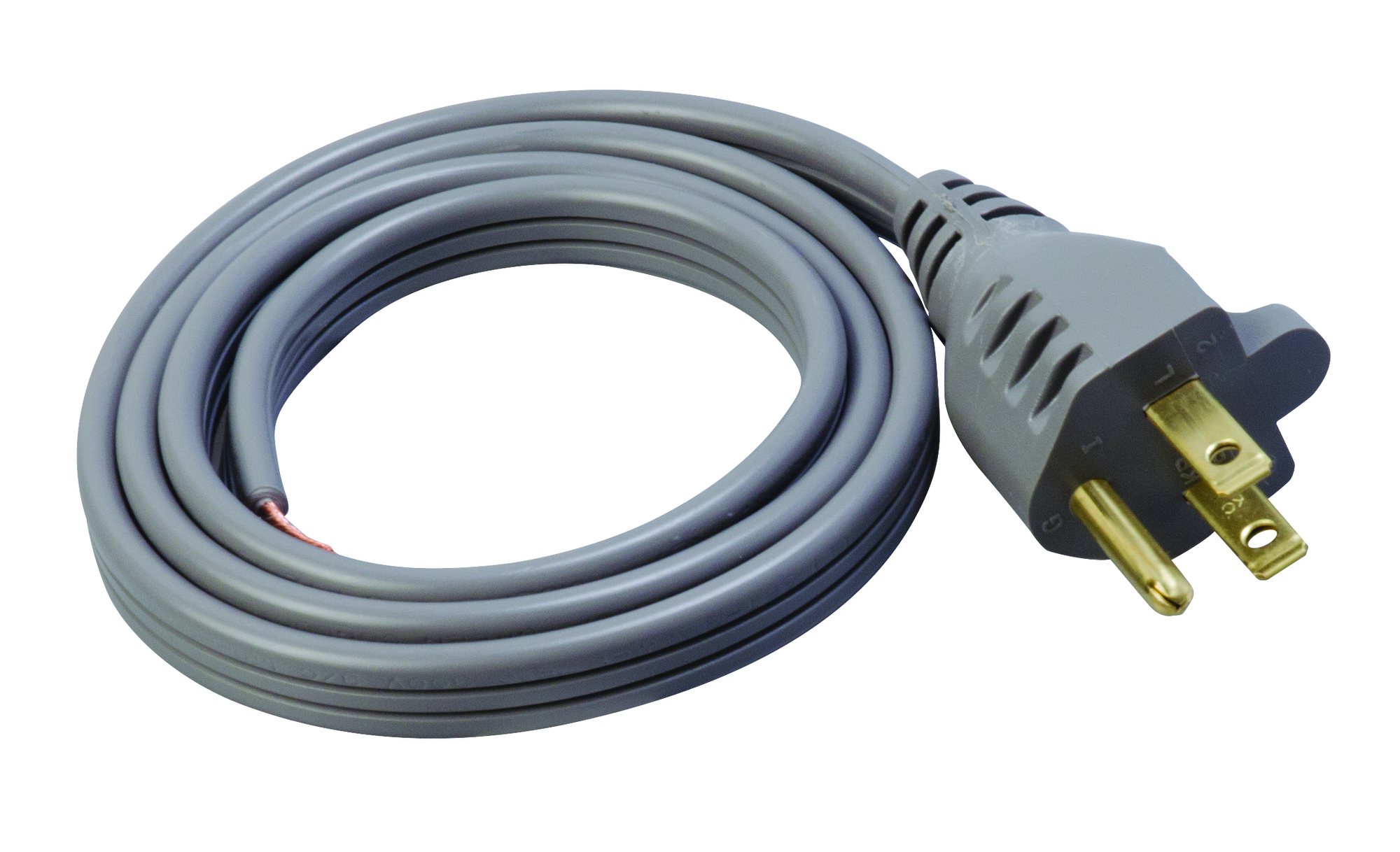3ft SPT-3 Flat Indoor Replacement Power Supply Cord, Straight, 16/3, Gray