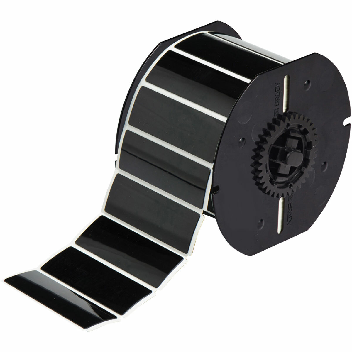B30EP-176-593-BK Rectangular Raised Profile Label, 1 in L x 3 in W, Colored Blank Legend, Black, B-593 Polyester, 300 per Roll Labels