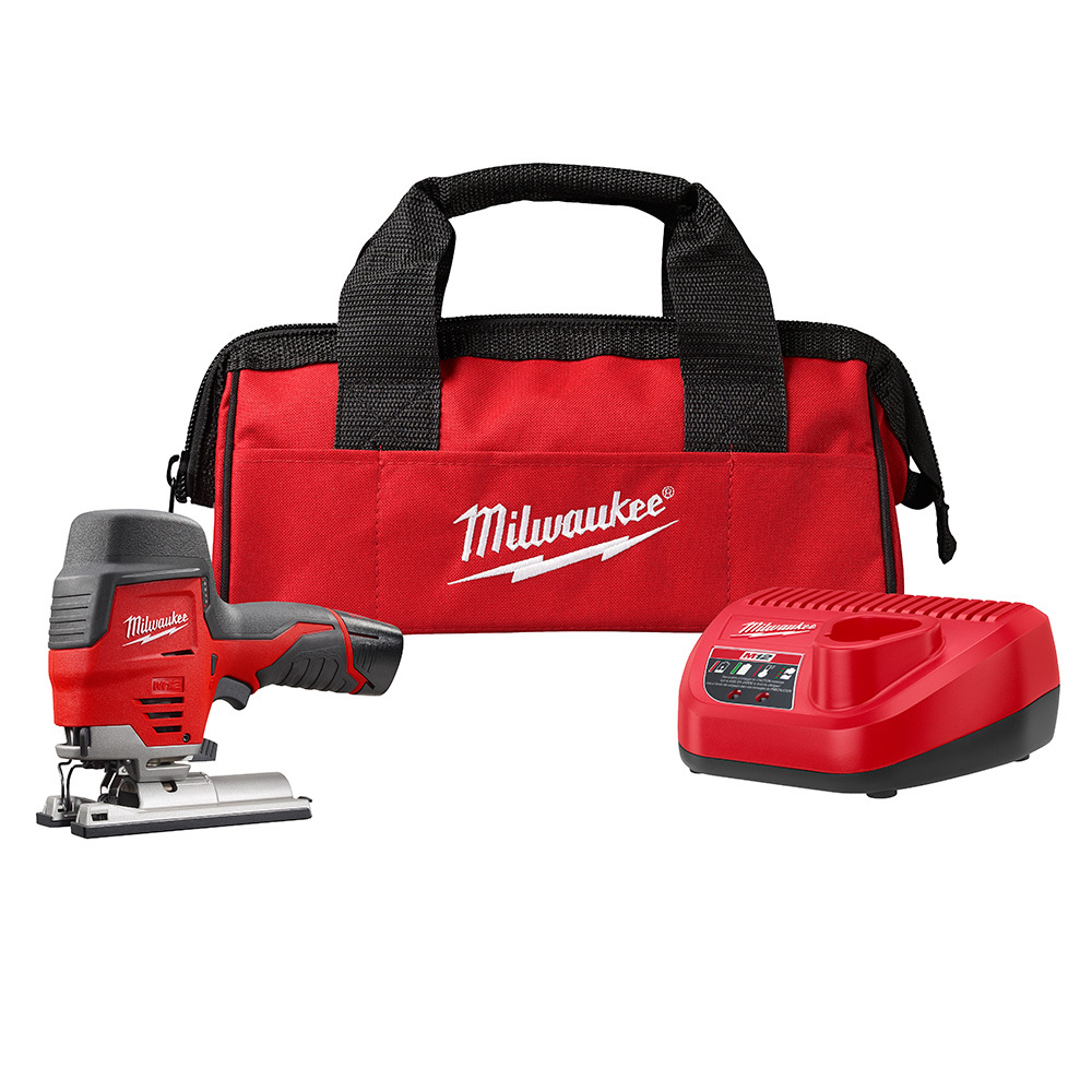 2445-21 M12 Compact High Performance Lightweight Cordless Jig Saw Kit, 12 V DC, For Blade Shank: T-Shank, 8 in OAL, Li-Ion Battery