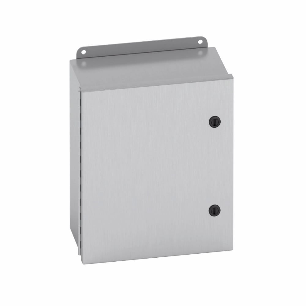12126-4XSQT JIC Enclosure, 12 in W x 6 in D x 12 in H, NEMA 4X, Stainless Steel