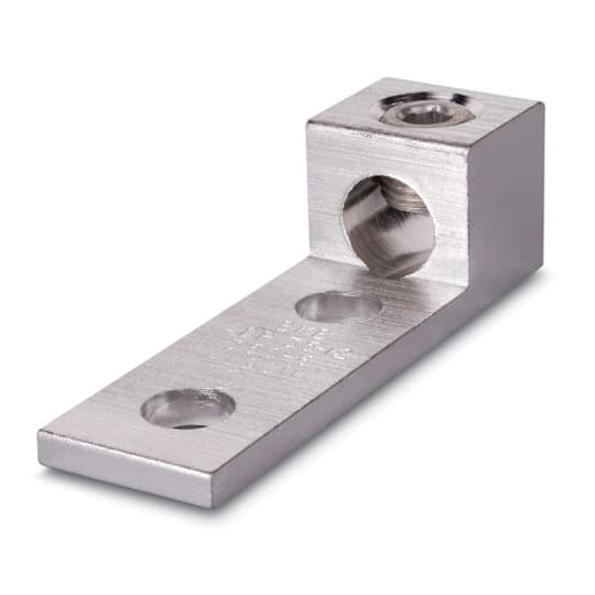 ADR35-12 Blackburn Type ADR-ALCUL Dual Rated Mechanical Connector, 6 AWG to 350 kcmil Aluminum/Stranded Copper Conductor, 1/2 in Stud, 2 Bolt Holes, Aluminum