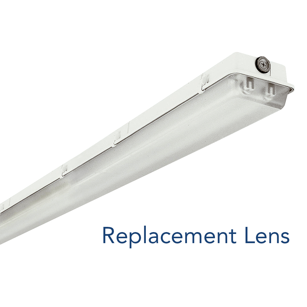 DDM96 U Lighting Diffuser, 96 in L x 3 in D, 28 W Fixture, Acrylic, Fixture Mounting