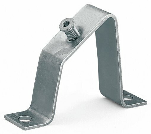 Angled support bracket without screw - Wago (210 series) - Silver color