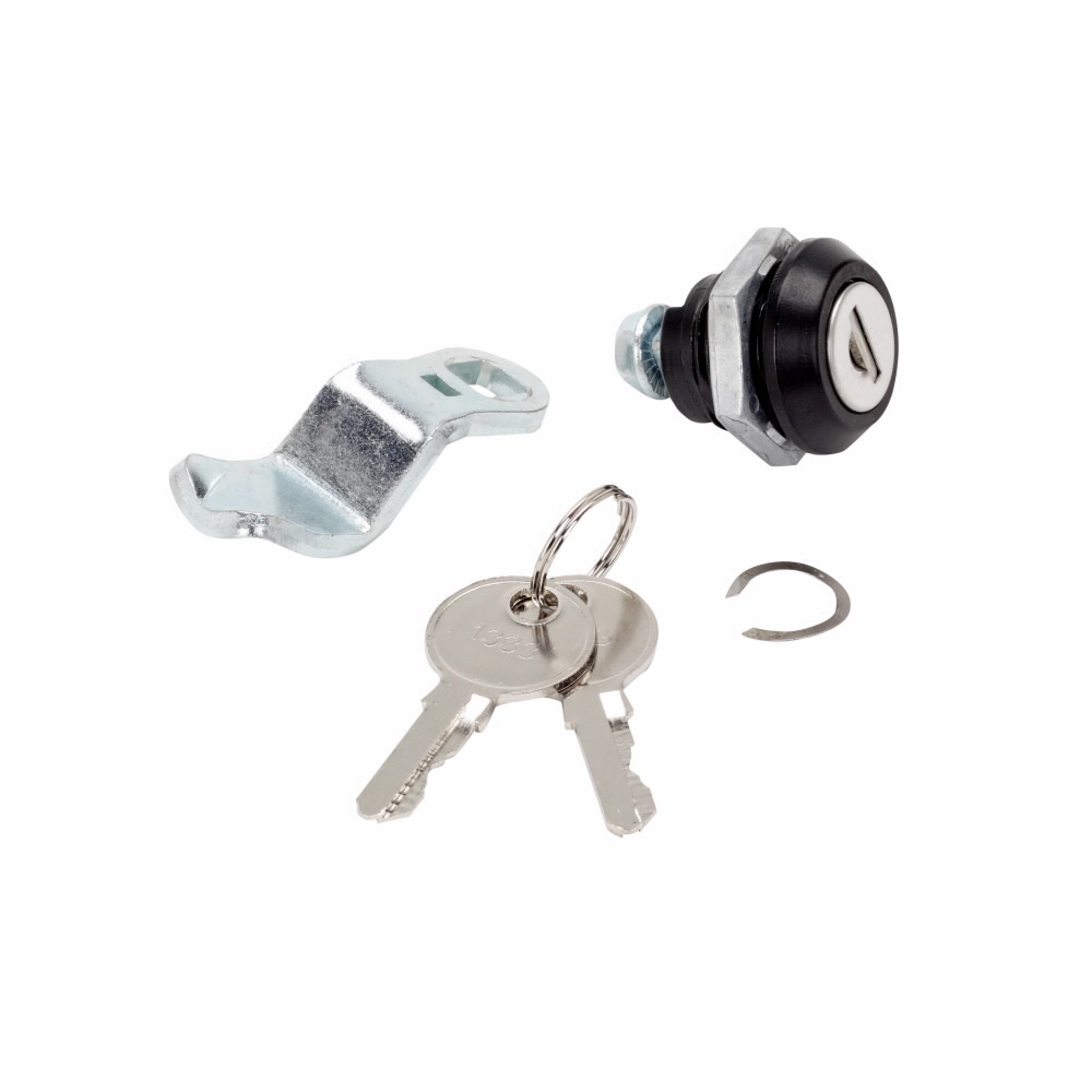 T1EFL Lock latch and handle, For Use With Type 1 Small, Medium and Large Panel Enclosure, Steel, Plated