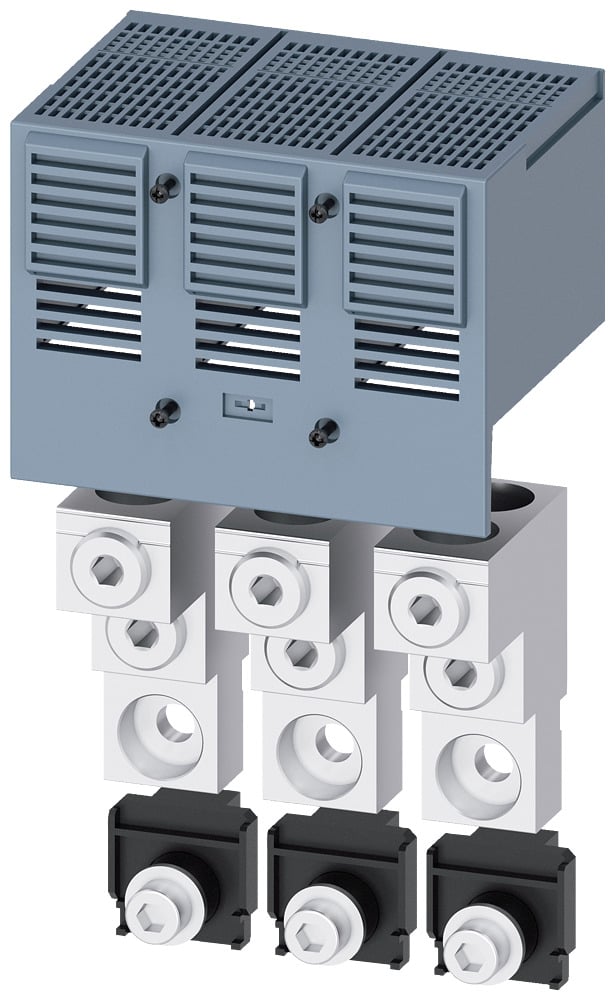 3VA9473-0JJ23 3-Pole 2-Cable Wire Connector, 2/0 AWG to 600 kcmil, For Use With 3VA63 at 400 A, 3VA64 at 600 A Molded Case Circuit Breaker