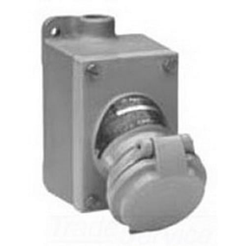 CPS152201 Contender CPS 1-Gang Dead End Explosionproof Receptacle Assembly With Mounting Box, 125 to 250 V AC/18 V DC, 20 A, 3 Poles, 2 Wires