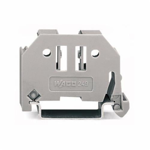 249-116 Screwless End Stop, For Use With 249 Series Din 35 Rail Terminal Block, 0.105 MJ Fiber load, Gray