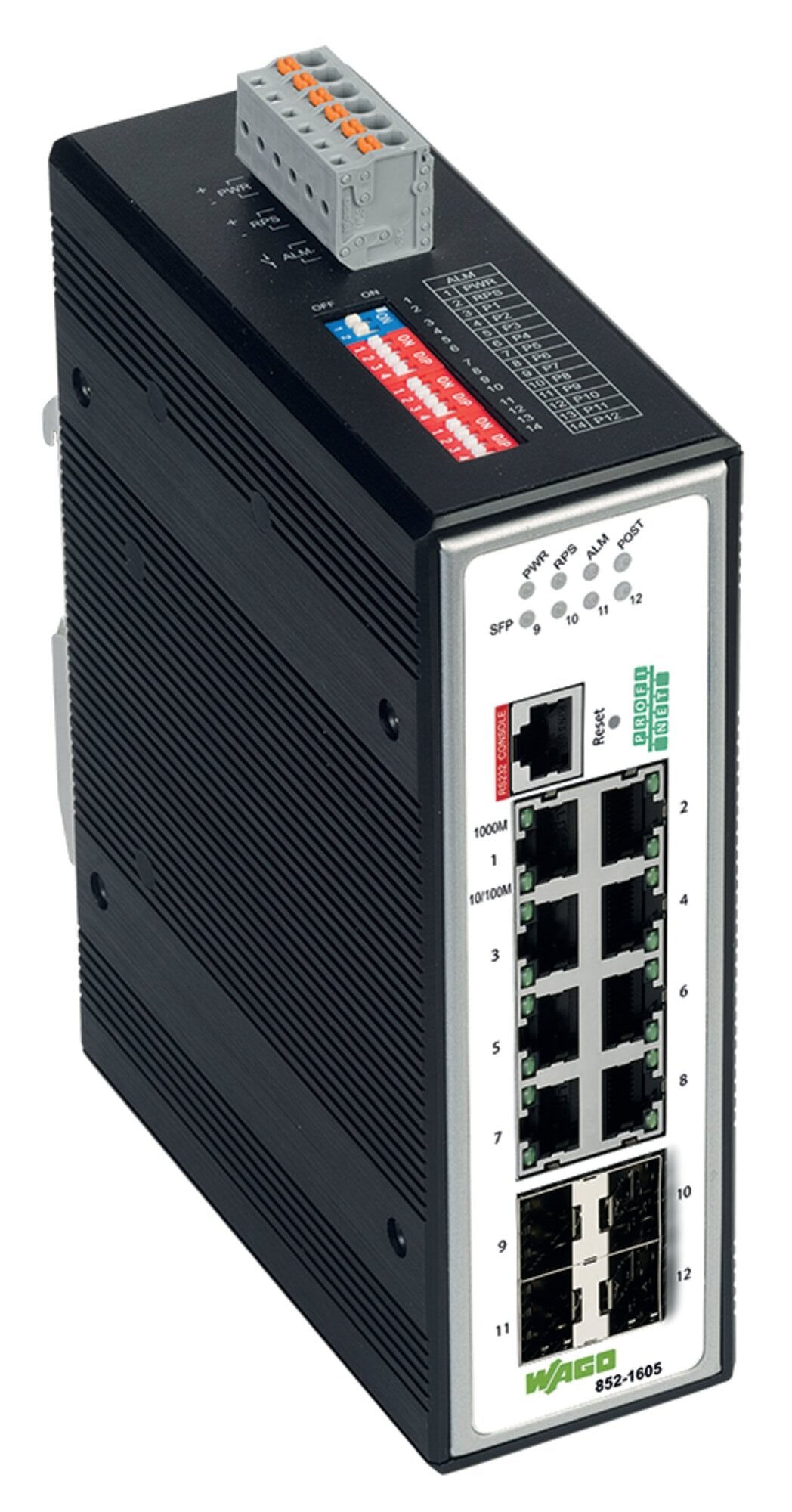 852-1605 852 Managed, Ethernet Network, 1000BASE-T Interface, (8) Ports