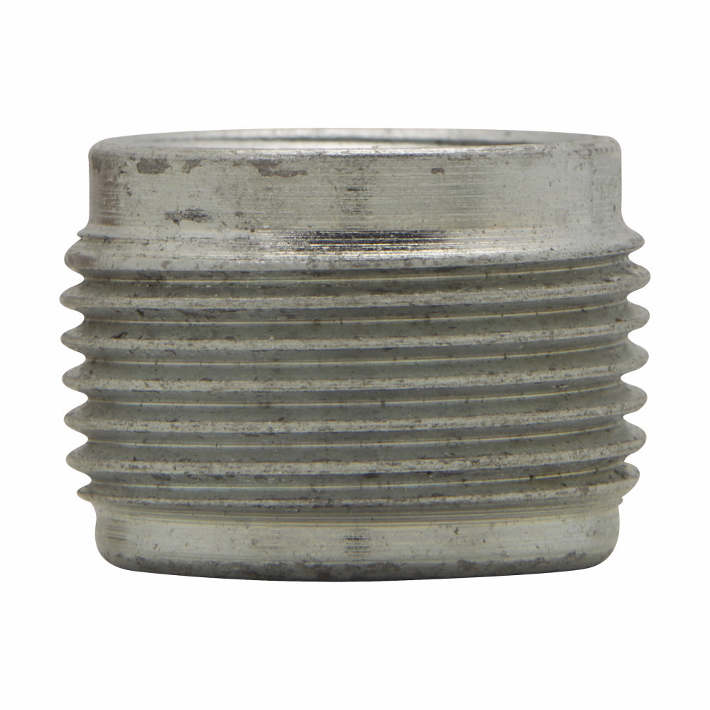 RE52 Threaded Throat Reducer, 1-1/2 x 3/4 in, For Use With Rigid/IMC Conduit, Steel, Chromate Treated Electro-Galvanized
