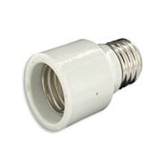 8647-100 1-Piece Adapter and Extension, Mogul Base, White