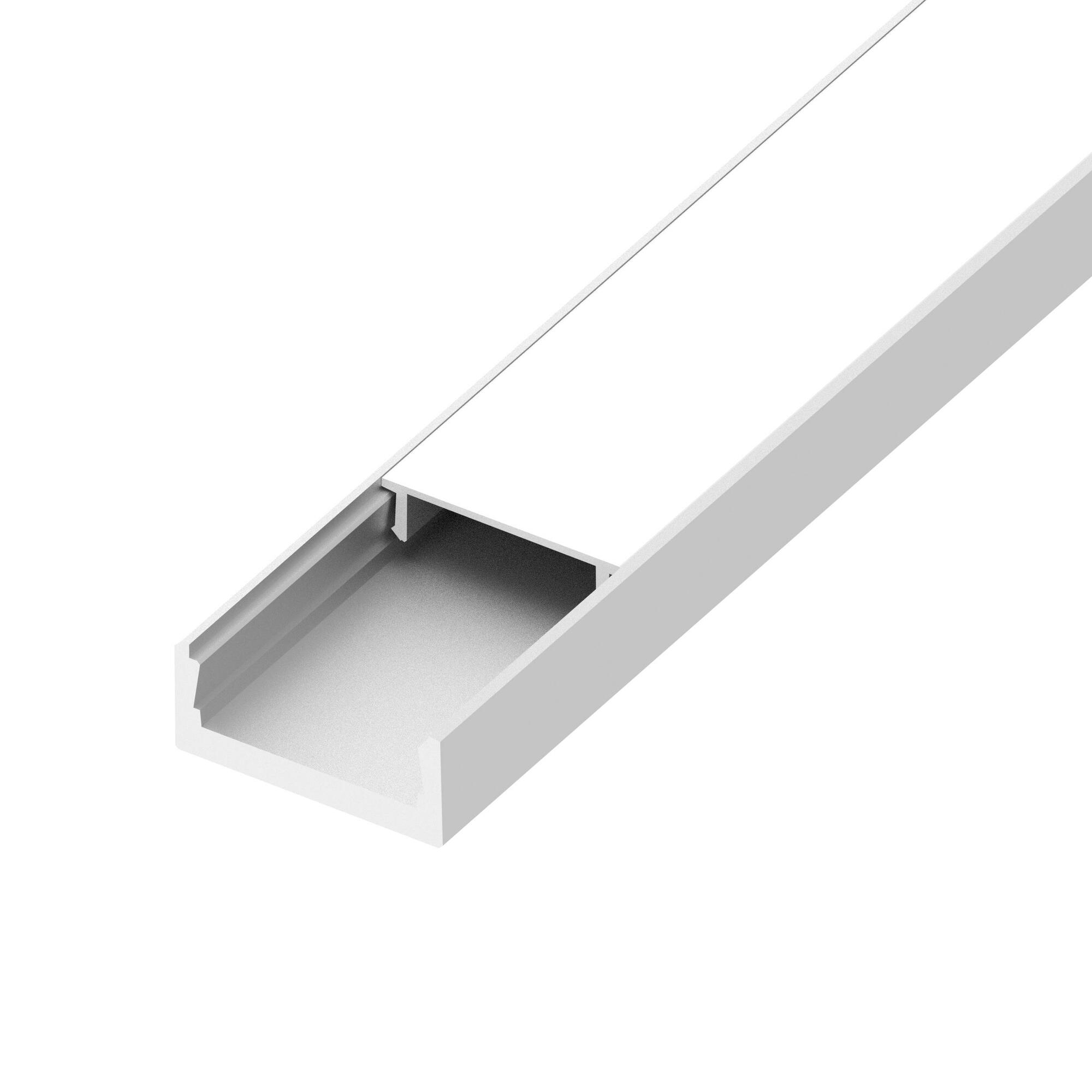 Builder Channel, SLIM, 96 in., White - Single