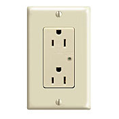 5280-I Self-Grounding Surge Protective Receptacle, 125 V AC, 15 A, 5 kA Short Circuit