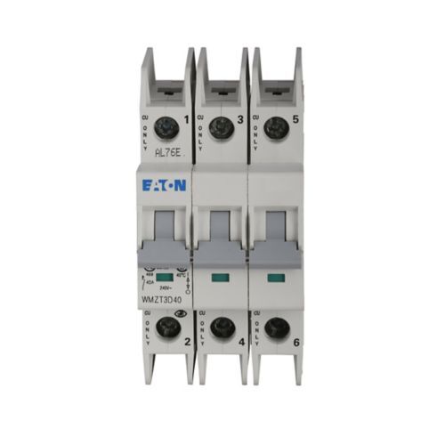 WMZT3D40 Current Limiting Miniature Circuit Breaker, 277/480 V AC, 40 A, 10/15 kA Interrupt, 3 Poles, Thermal Magnetic Trip
