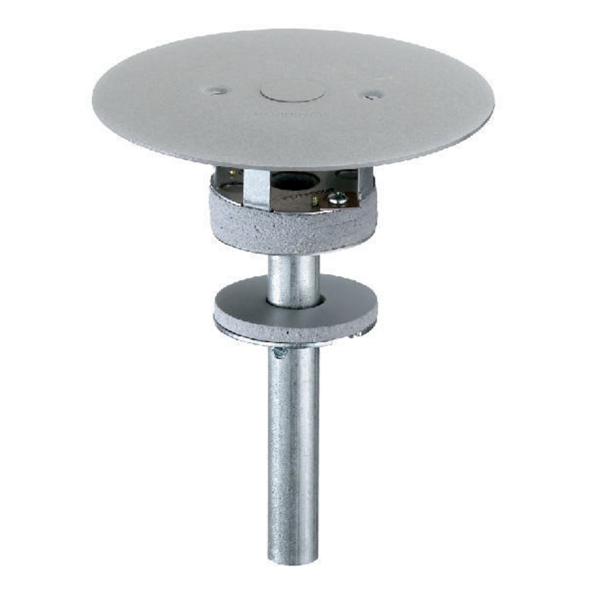 PT7FFSDGY 1-Piece 1-Service Flush Standard Sized Poke-Through Assembled Unit, 3 in Hole, 7 in Dia Cover, Composite