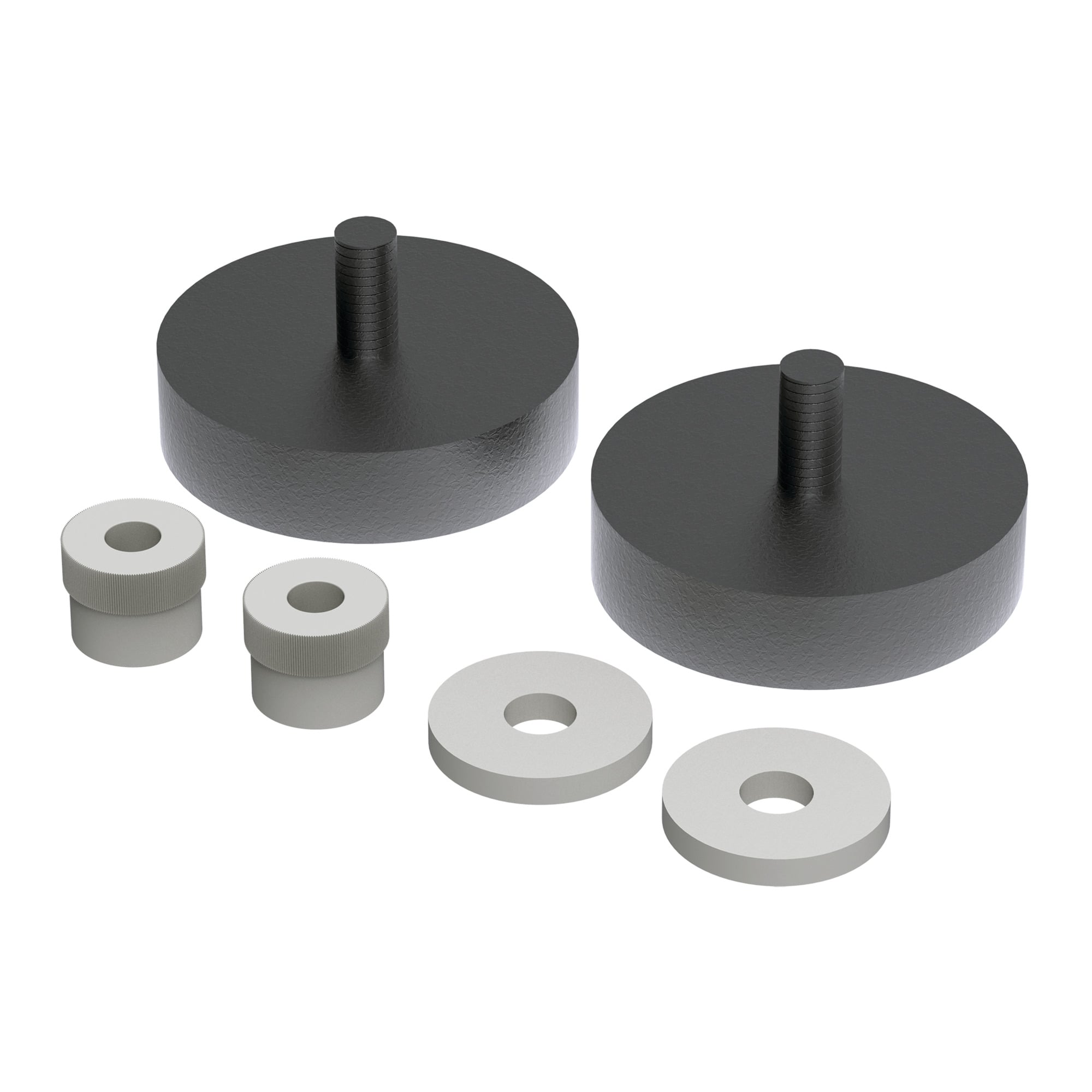 LEDMAG Heavy Duty Magnetic Mounting Kit, #10-32 Thread, 0.38 in Thread Length, Neodymium, Unpainted