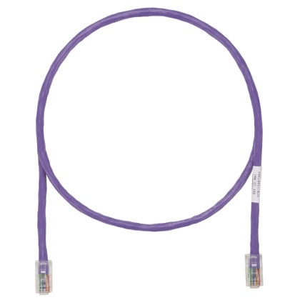 UTPCH5VLY PanNet TX5e U/UTP Patch Cord, Cat 5e, 24 AWG Stranded Copper Conductor, RJ45 Modular Plug Connector, 5 ft L Cord