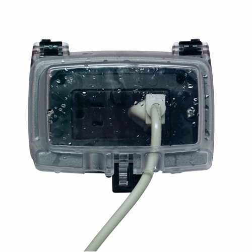 WP1010HC Heavy Duty Non-Metallic Weatherproof While-In-Use Cover, 4-1/4 in L x 5 in W x 3-1/8 in D, Receptacle Cover, Polycarbonate