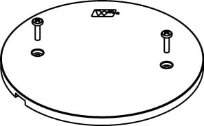 RC3APTCBK Multi-Service Poke Through Abandonment Plate, 7 in Dia, 16-1/2 in L, Metal