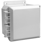 Circuit Safe Polycarbonate NEMA Enclosure Assembly with external-hinge opaque cover, 8 Inches x 8 Inches x 4 Inches