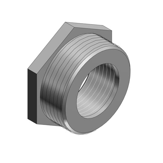 1255 T&B Female Threaded Conduit Reducer, 2-1/2 to 2 in, For Use With Rigid/IMC Conduits, Malleable Iron