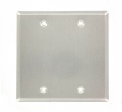 83025-EXT Weather Resistant Blank Wall Plate, 2 Gangs, Aluminum, Gray