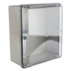 Circuit Safe Polycarbonate JIC Enclosure Assembly with Screw-On Clear Cover, Internal Dimensions 14 Inches x 12 Inches x 6.48 Inches, External Dimensions 14.50 Inches x 12.50 Inches x 7.72 Inches