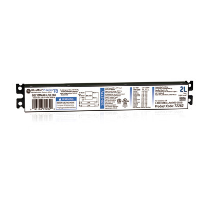 GE232MAXPL/ULTRA Professional High Efficiency Electronic Ballast, 32 W Lamp, 120 to 277 V AC, Instant, 0.77 Ballast Factor