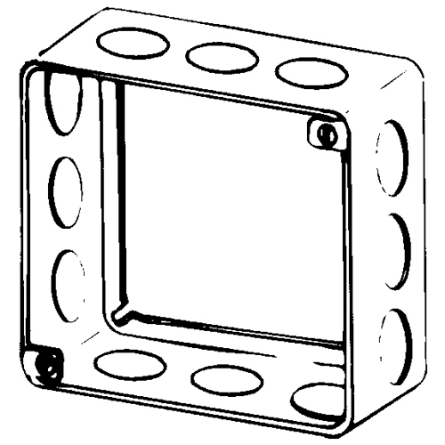 4SE-1/2 Square Box Extension Ring, 1-1/2 in D, Steel