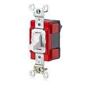 M1221-W Lev-Lok Large Toggle Switch, 120/277 V AC, 20 A, 800 W, 1000 VA Power Rating