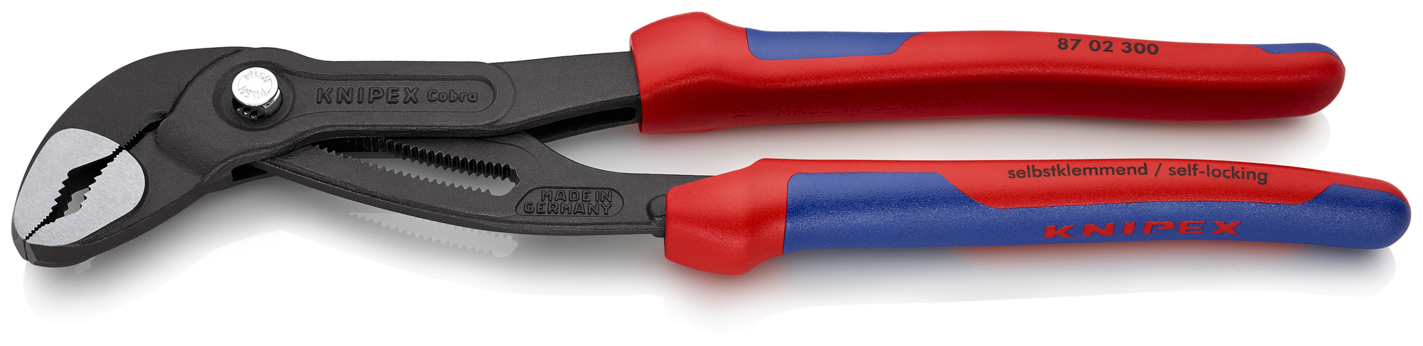 Cobra Water Pump Pliers, 12 in., Multi-component, Polished jaws