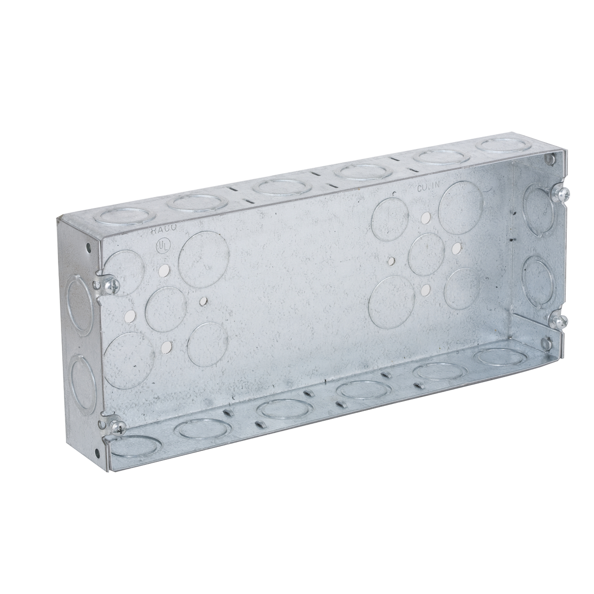 953 Gang Box, Steel, 72.8 cu-in Capacity, 4 Gangs, 26 Knockouts
