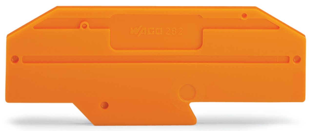 282-333 End plate, 2 millimeter Thickness, Polyamide, Orange