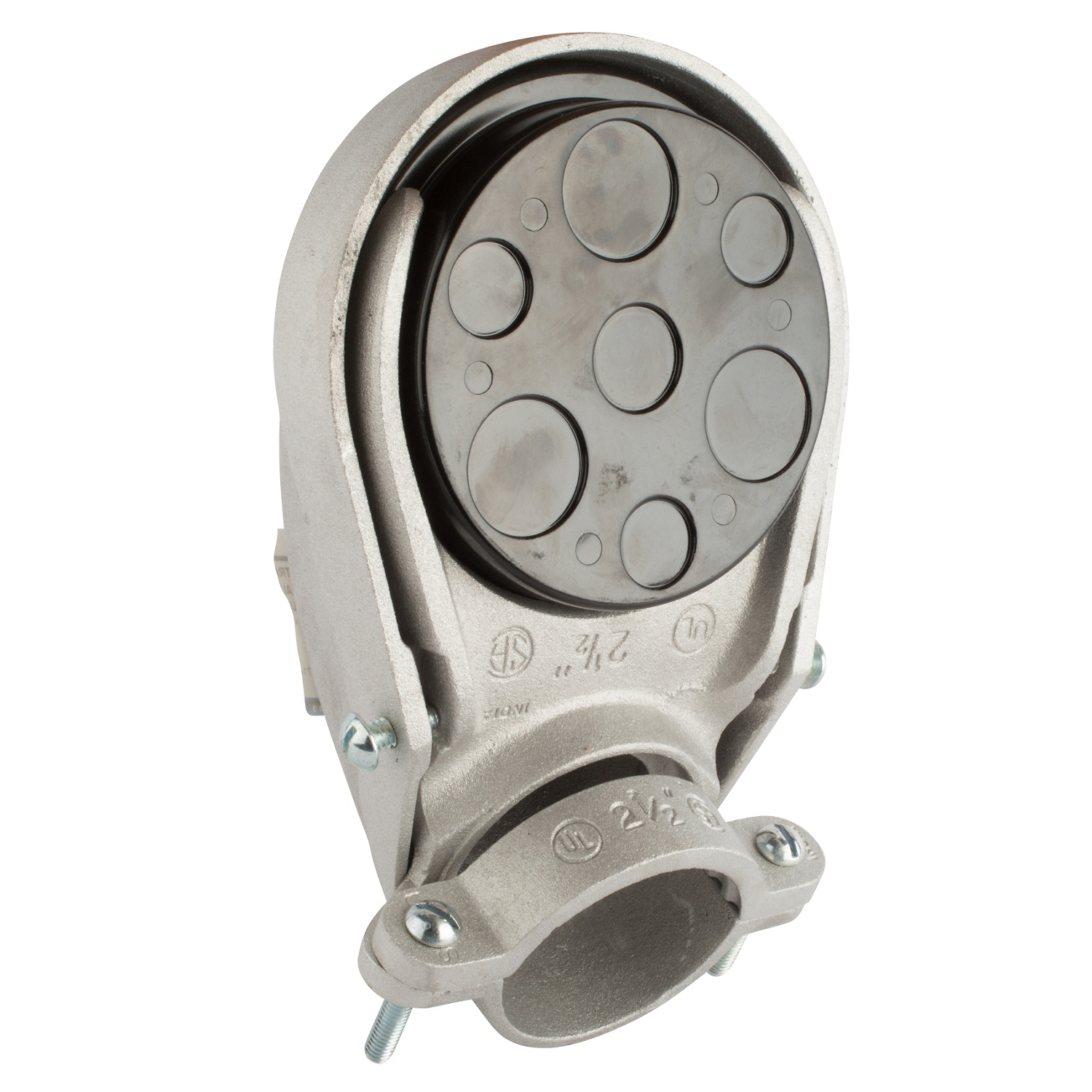 DEH250 Steel City Clamp-On Service Entrance Head, (7) 7/8 in Hole, 2-1/2 in Trade, Aluminum