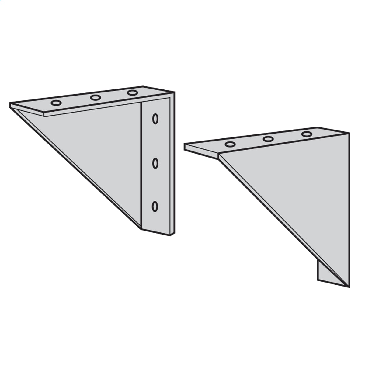 PL79912 Wall Mounting Bracket, For Use With 37.5 to 50 kVA 1 Phase, 30 to 75 kVA 3-Phase Case Bottom Mount Ventilated Transformer, 6-Hole, Steel, Gray