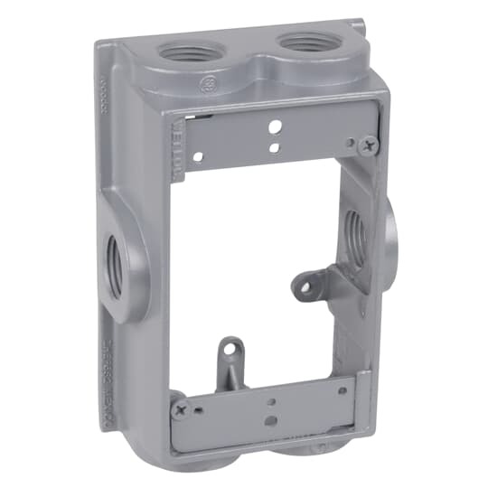 IHEF6S2-2 Red Dot Dry-Tite Flanged Extension Adapter, 1 Gangs, 4-1/2 in L x 3-1/2 in W x 1-7/8 in D, Die Cast Aluminum