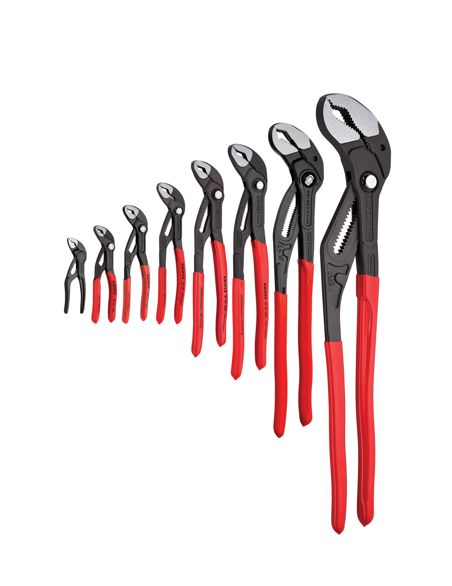 9K 00 80 149 US 9K 00 Pliers Set, Tongue and Groove, 8 Pieces, 1 to 4-3/4 in Max Jaw Opening