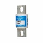 Eaton Bussmann series TPL telecommunication fuse, 170 Vdc, 80 A, 100 kAIC, Non Indicating, Current-limiting, Bolted blade end X bolted blade end, Silver-plated terminal