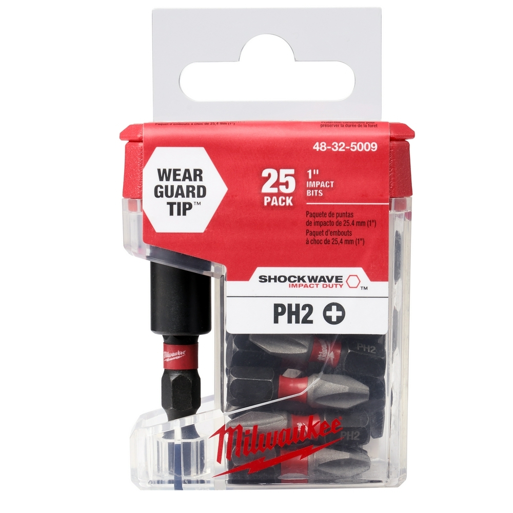 48-32-5009 Shockwave Magnetic Bit Tip Holder, 2.36 in Drive, HSS, #2 Phillips