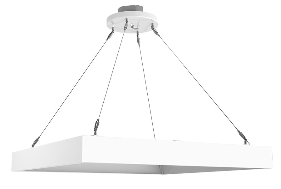 PMKEZPAN2X2 Pendant Mounting Kit, For Use With EZPAN 2 x 2 ft Edge-lit LED Panel Light, Drywall Ceilings, Aluminum/Steel, White