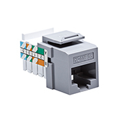 5EHOM-RG5 IDC Snap-In Connector, Cat 5e Module, Flush Mount, 1 Port, Plastic, Gray