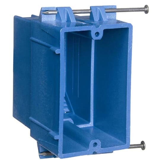 BH122A-UPC Carlon New Work Non-Metallic Outlet Box, PVC, 22 cu-in Capacity, 1 Gangs