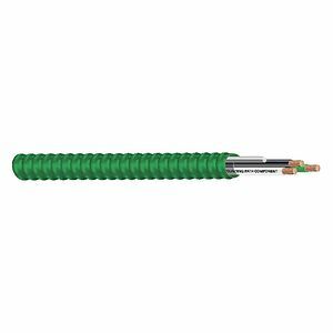 55528101 Type MCAP HCF Armor Cable, Coil Packaging, 600 V AC, (4) 12 AWG Solid Copper Conductor, 250 ft L