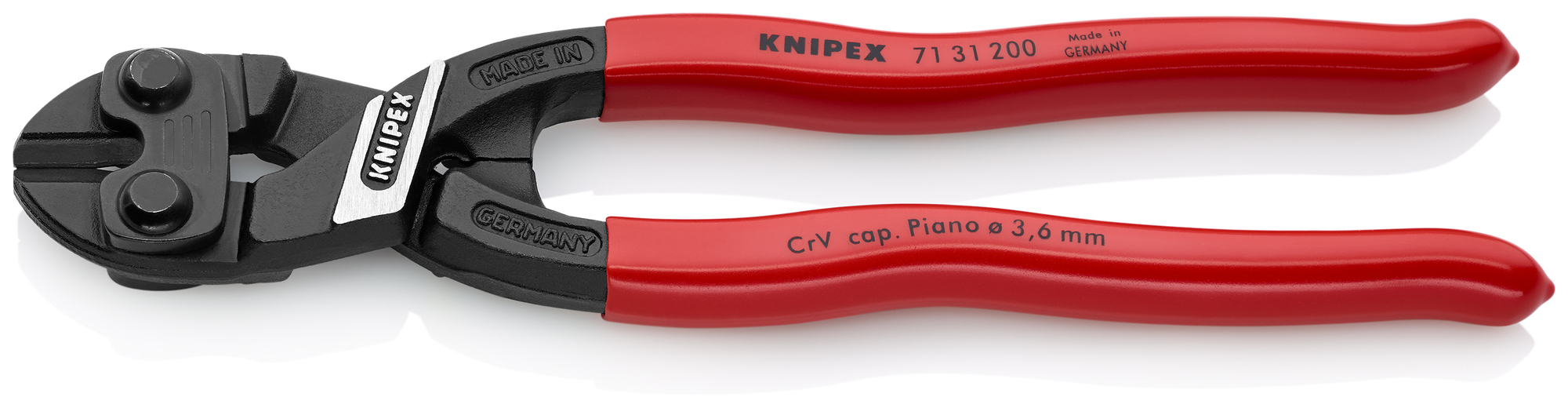 CoBolt High Leverage Compact Bolt Cutters-Notched Blade, 8 in., Plastic Coating, Bulk