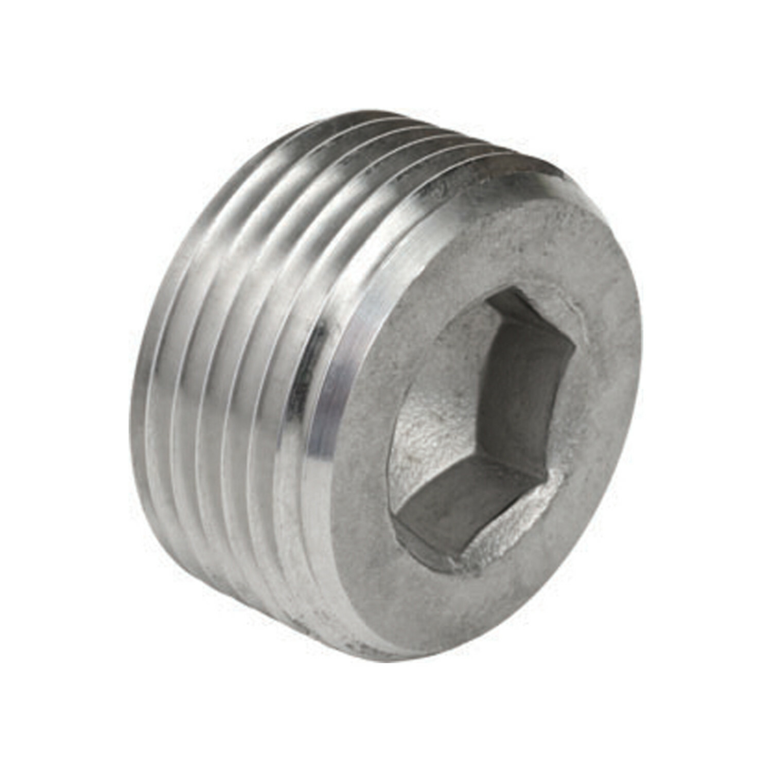 S60700CSHP Counter-Sunk Hex Rigid Conduit Plug, 3/4 in, Stainless Steel, Polished Brite